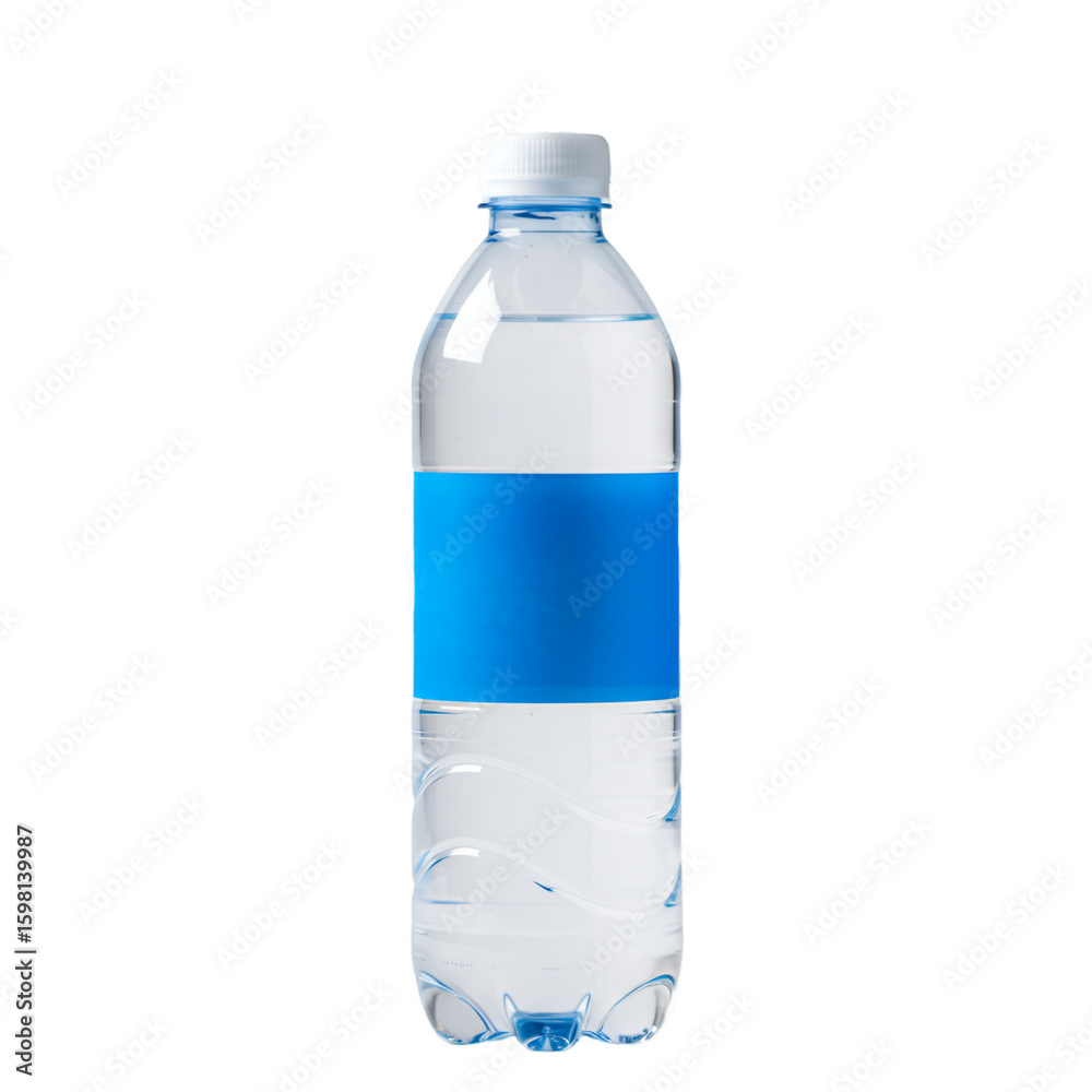 Naklejka premium Photo of a Clear Water Bottle on Black Background