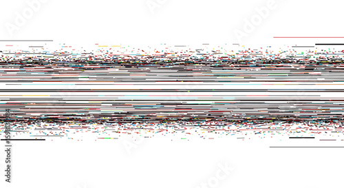 Dynamic glitch effect with vibrant horizontal distorted lines