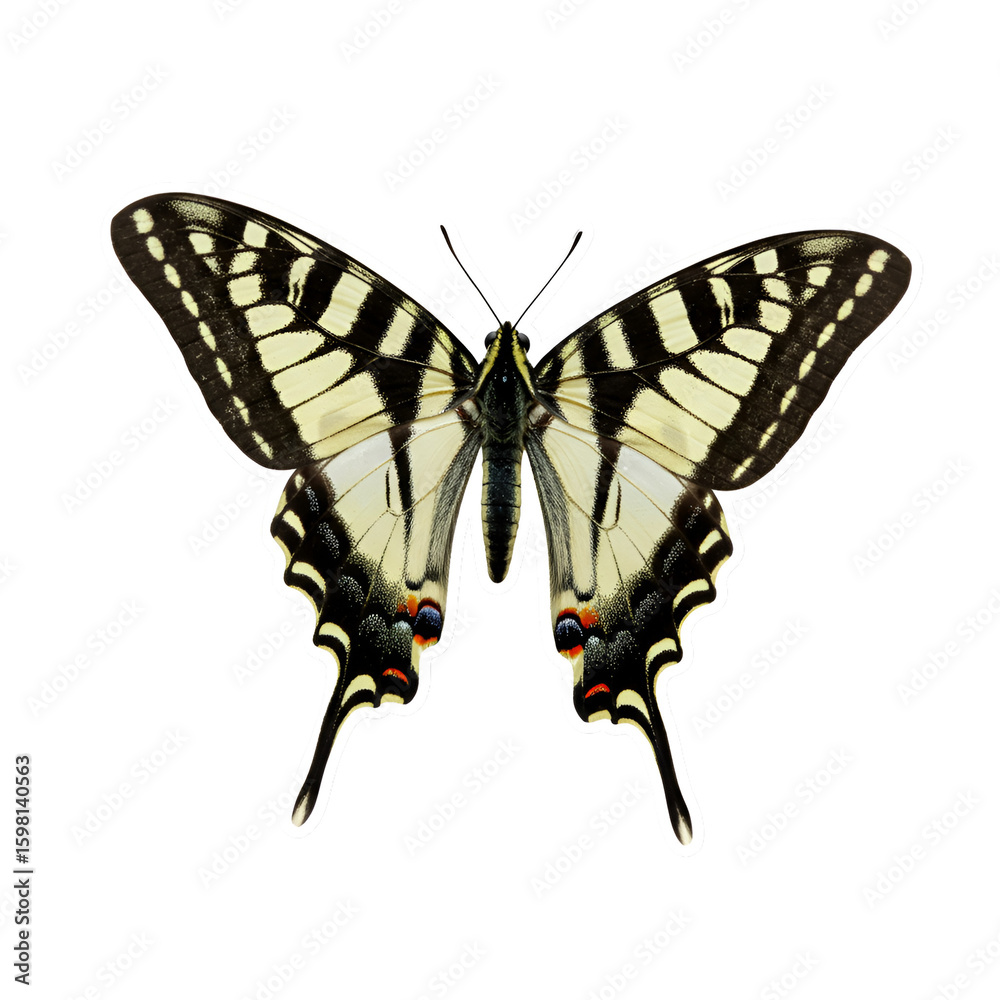 Fototapeta premium Isolated Butterfly on Transparent Background
