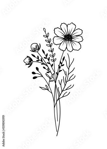 Cosmos October Birth Month Flower Bouquet