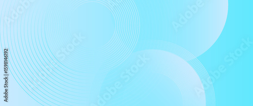 Minimalist banner background, pastel colorful, Light Blue gradations. Circle effect style geometric, abstract background. modern vector eps10