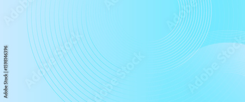 Minimalist banner background, pastel colorful, Light Blue gradations. Circle effect style geometric, abstract background. modern vector eps10