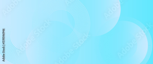 Minimalist banner background, pastel colorful, Light Blue gradations. Circle effect style geometric, abstract background. modern vector eps10