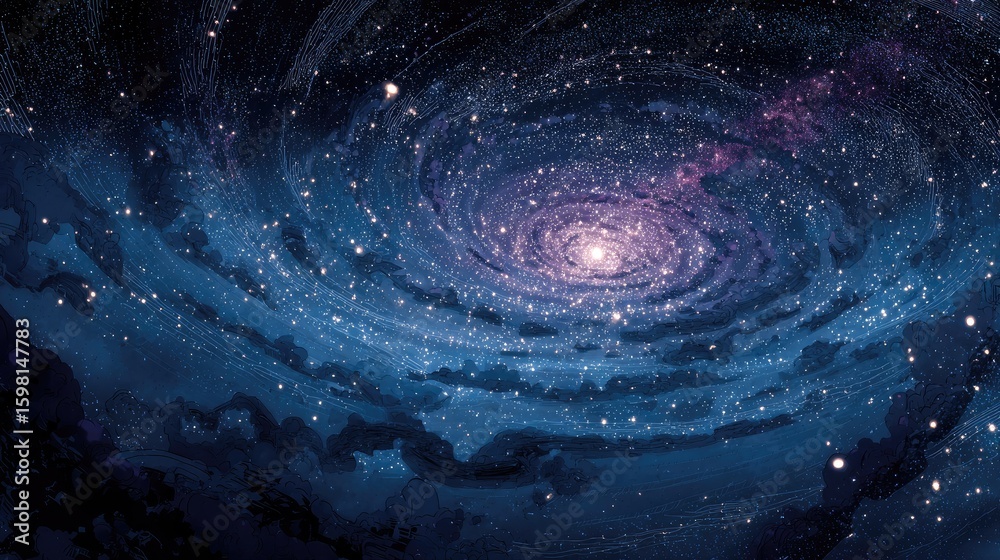 Fototapeta premium Spiral galaxy in space