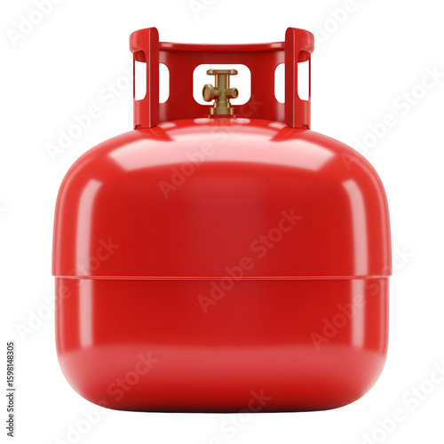 Red Cylindrical Gas Tank Illustration