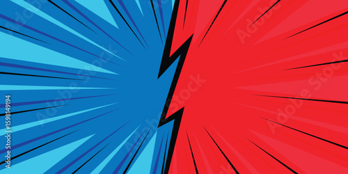 Comic Style Versus Background for Battle, Clash, Comparison or Championship | Pop Art Fight Explosion with Halftone Retro Effect | Superhero Match Duel Game Poster Template Vector