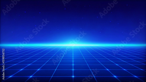 metaverse blue technology background template
