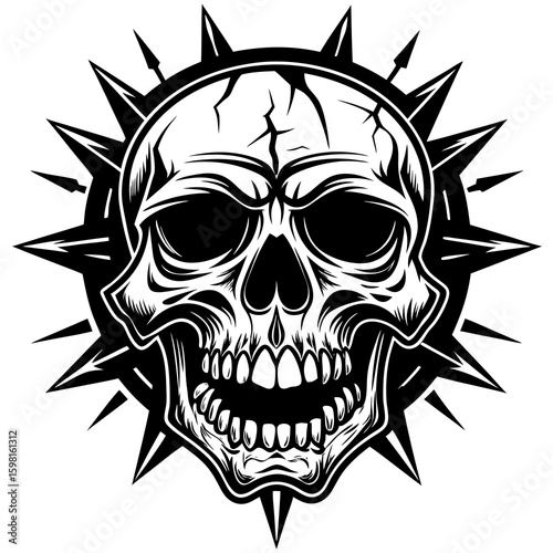 tribal skull tattoo