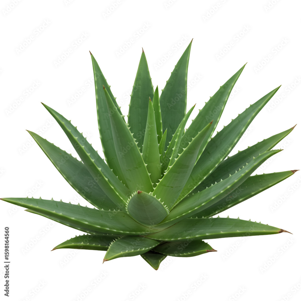 Fototapeta premium Isolated Aloe Plant on Transparent Background