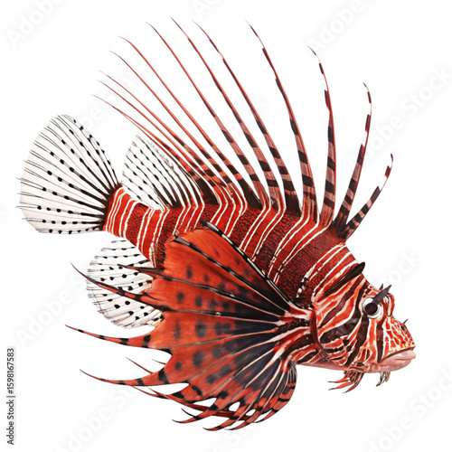 red fish on white background