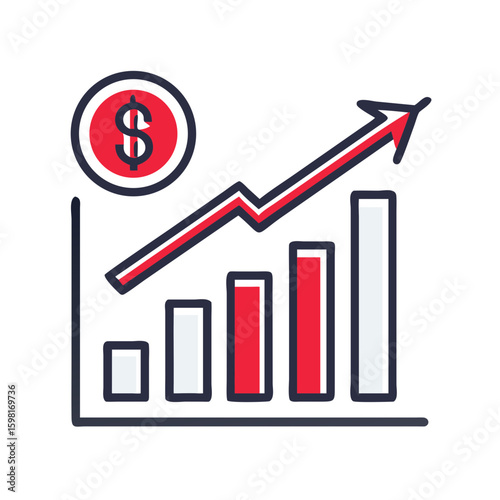 Business Yearly Growth Icon