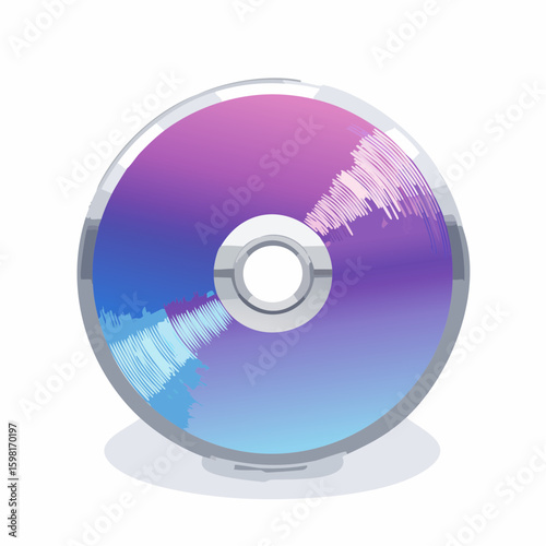 Round Blu-ray or DVD Disc, Digital Entertainment, Data Backup
