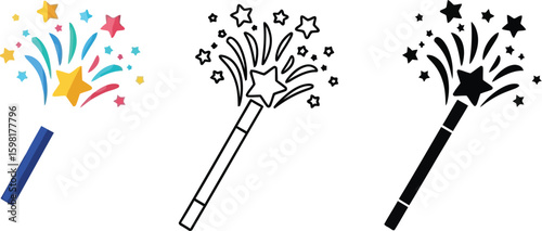 Magic wand star wand magic stars starburst magic power wizard wand fairy wand fantasy sparkle magic stick