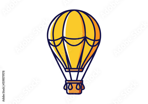 Colorful hot air balloon illustration