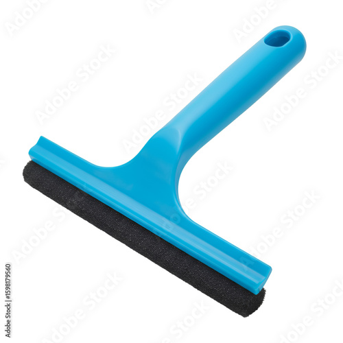 Isolated Photo of Blue Squeegee Cleaning Tool