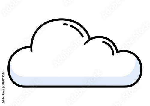 Fluffy cloud illustration