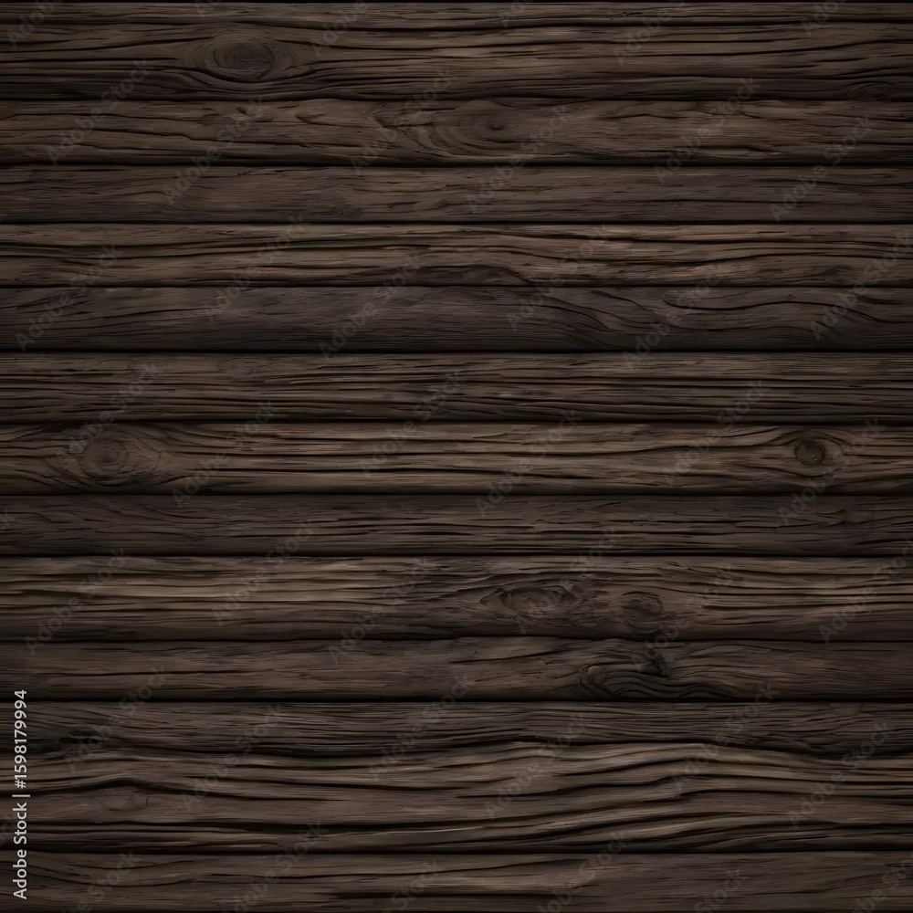 Fototapeta premium Dark Brown Wooden Planks Texture Rustic Background Image