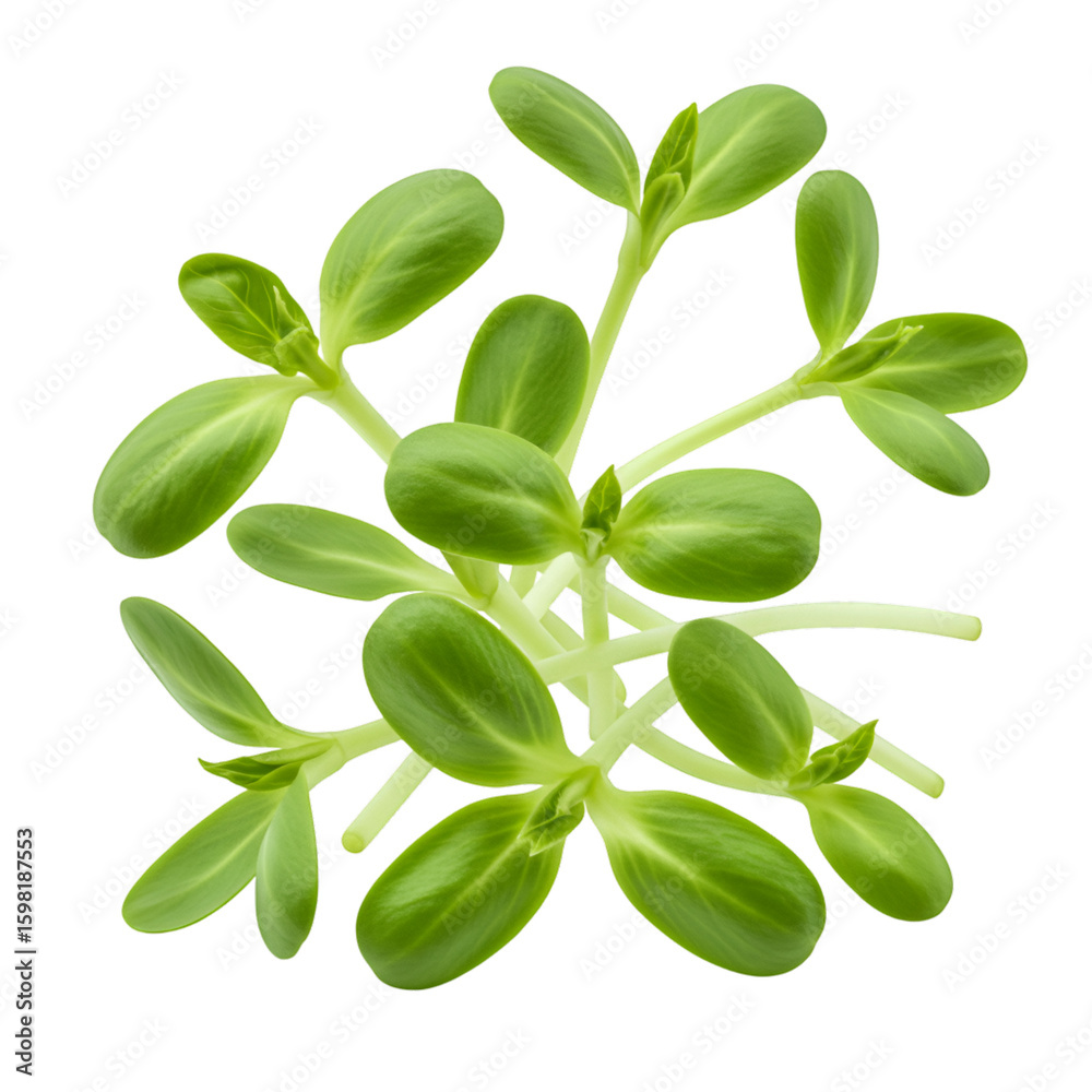 Naklejka premium Isolated Photo Realistic Sunflower Sprouts