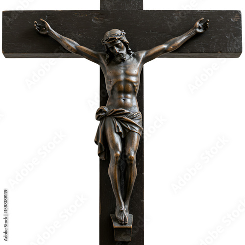 Isolated Photo Jesus Christ on The Cross