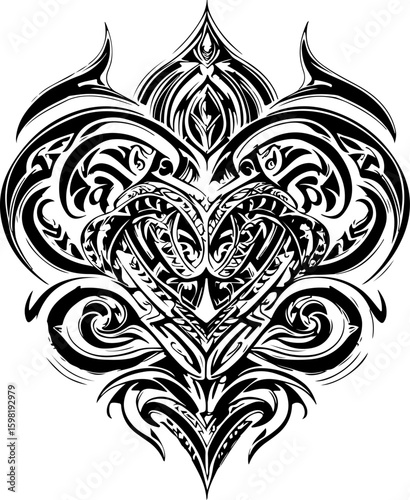 Tribal Phoenix and Celtic Knot Symbol Set" art vector bundle