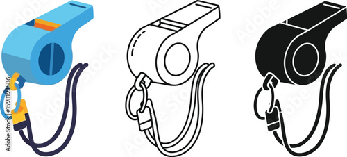 Find the best whistle vector illustration for sports referees and coaches online now here today