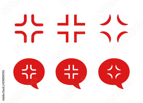 怒りマーク,怒り,イライラ,ストレス,爆発,感情アイコン,吹き出し,感情表現,表情記号,怒る,コミック表現,漫画風,チャットアイコン,メッセージ装飾,フラストレーション,エモーション,絵文字風,セット素材,ベクター,イラスト,ポップ,シンプル,フラットデザイン,アイコン,背景なし,白背景,説明用素材,SNS,トーク素材,キャラクター装飾,アプリUI,スタンプ風,感情デザイン,怒り表現,マンガ素材