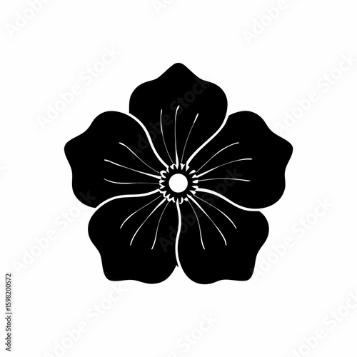 creative details Outline silhouette Single flax flower line art icon vector illustration