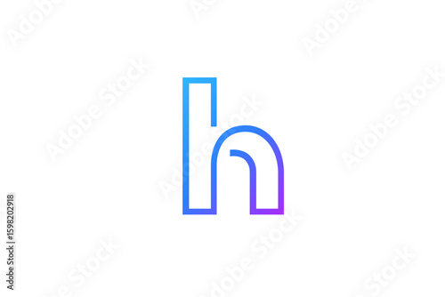 Letter H logo icon design template elements