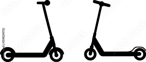 Black scooter vector, scooter art, scooter vector art design, Vector of scooter art, scooter isolated