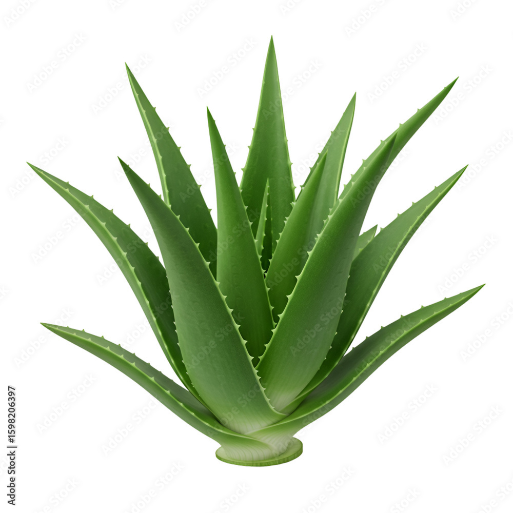 Fototapeta premium Isolated Realistic Aloe Vera Plant on Transparent Background