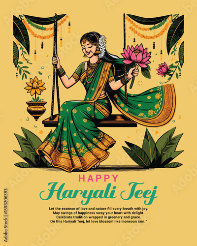Hariyali Teej celebrates love, devotion, and greenery with joy and traditional rituals.