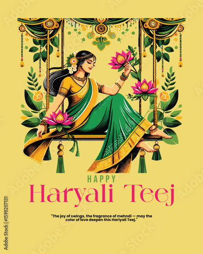 Hariyali Teej celebrates love, devotion, and greenery with joy and traditional rituals.