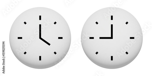 Wall Clock. Vector clipart isolated on white background.