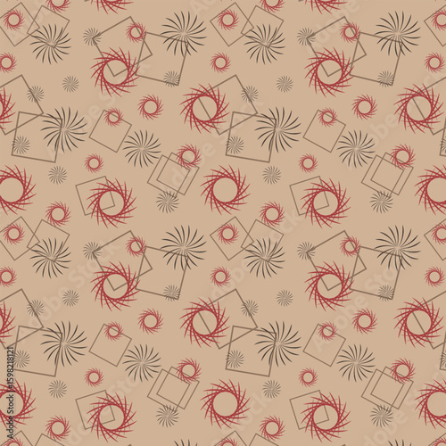 Boho Geometric seamless vector pattern