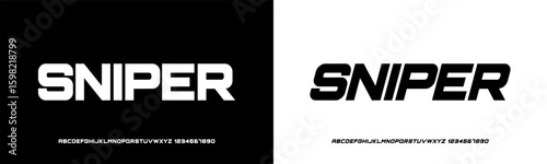 Modern fonts. Typography technology electronic future creative font. Regular italic and Number vector illustration