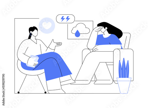 Going through the hard times isolated cartoon vector illustrations.