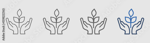 conservation icon set outline