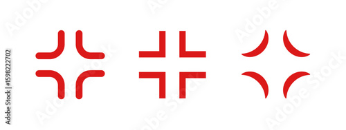 怒りマークと吹き出し付きの感情アイコンセット（イライラ ストレス 怒る 表現素材 ベクター）