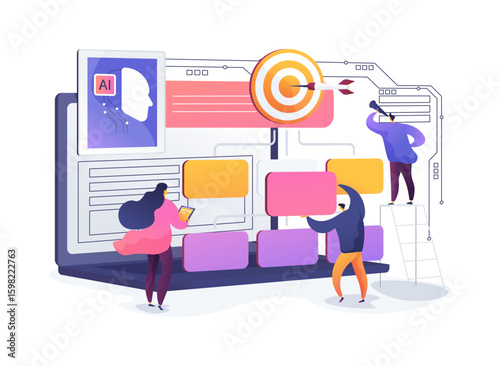 Collaborative Goal-Setting Tools abstract concept vector illustration.
