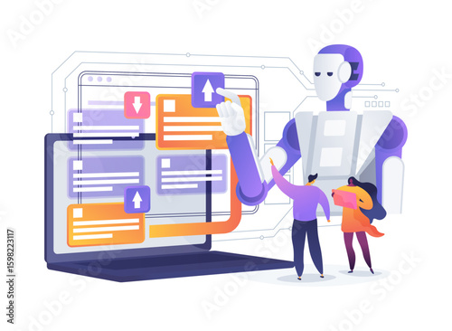 AI-Powered Task Prioritization Tools abstract concept vector illustration.