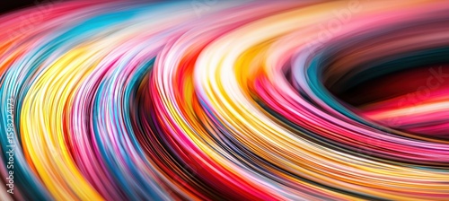 Vibrant Colorful Swirls with Motion Blur Effect for Artistic Display