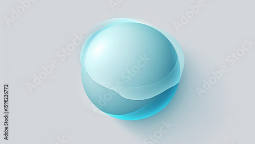 Abstract Blue Glass Sphere