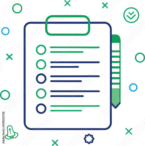 Line art subscription plan icon for digital services and membership programs isolated on transparent background