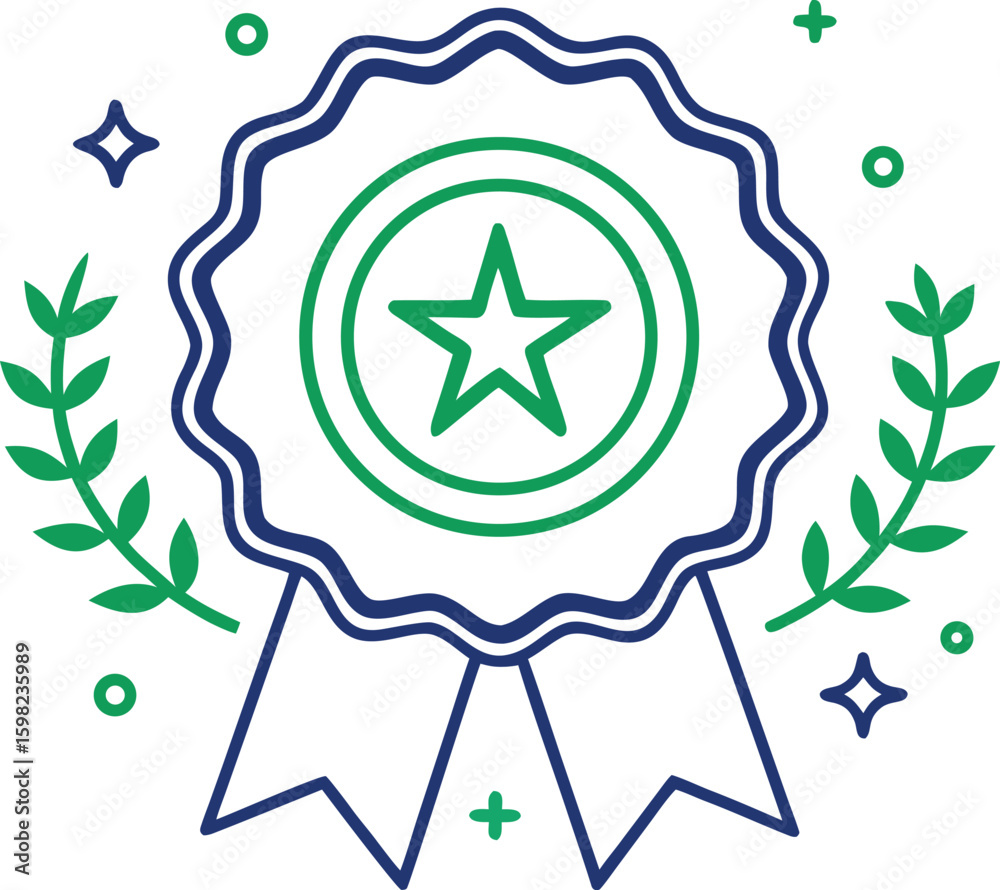 Elegant line art premium badge icon for quality and excellence isolated on transparent background Elegant line art premium badge icon for quality and excellence isolated on transparent background
