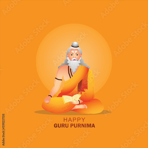 new Happy guru Purnima guru and shishya blessing. 