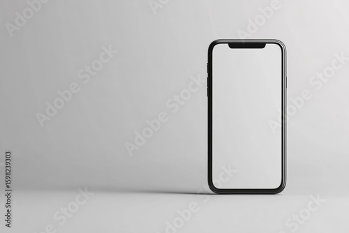 A minimalistic smartphone mockup with a blank screen