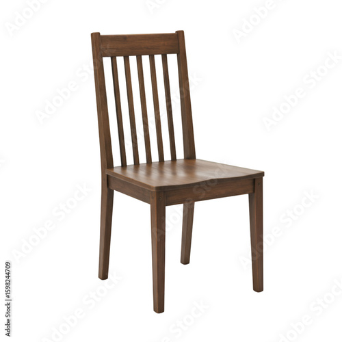 Isolated Wooden Chair With Transparent Background