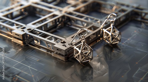 Unique keychains crafted with geometric expertise sure to make a statement.