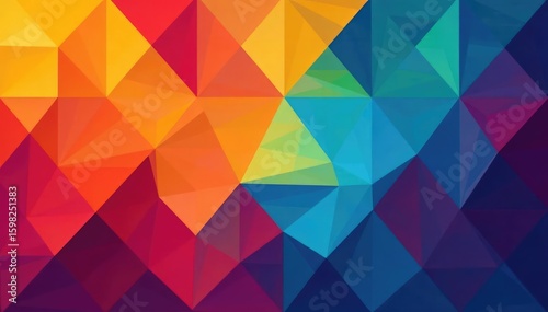 Abstract geometric shapes repeat in vibrant colors , rhombus, squares, bold