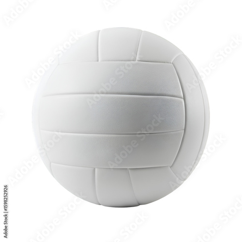 Realistic 3D White Volleyball Isolated Illustration